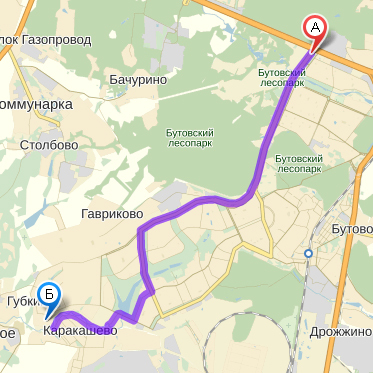 Схема проезда в поселок Петровская Слобода