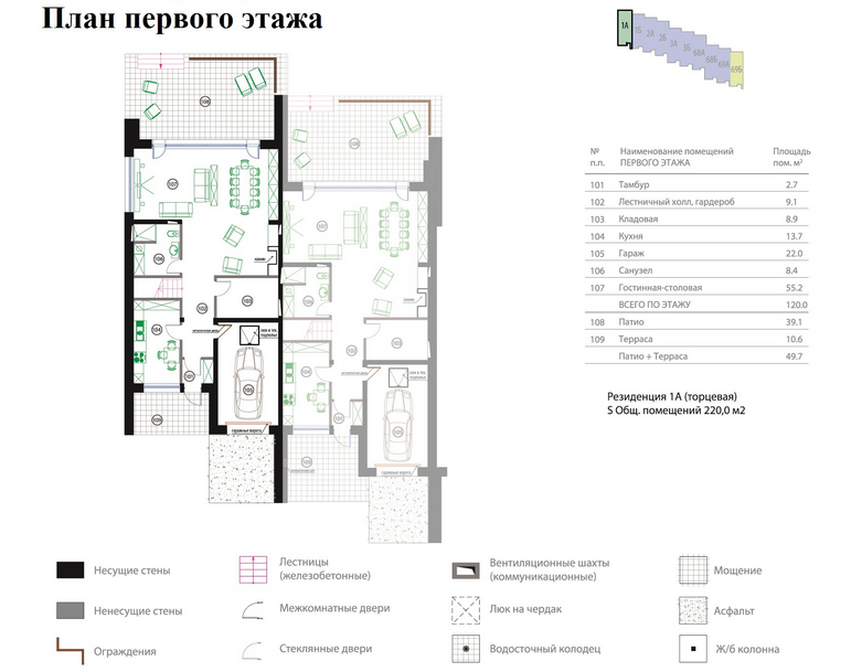 Планировка таунхауса Резиденция Рублево